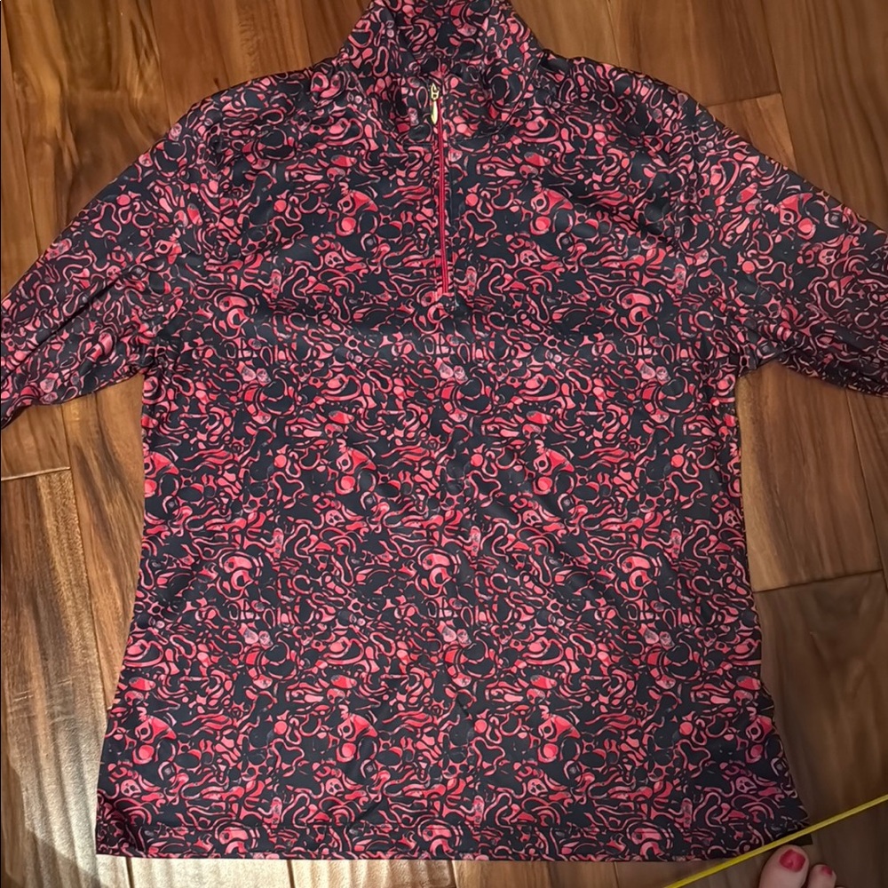 Greg Norman Collection Pink and Black Long Sleeve Top